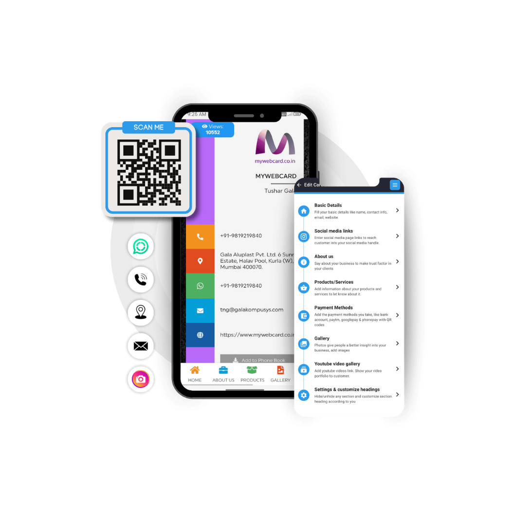 Gala Kompusys Digital Web Card mockup